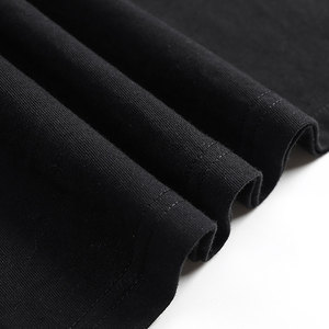 Vente en gros T-shirts noirs 100% coton imprimés avec logo personnalisé de haute qualité pour hommes - Product Image 2