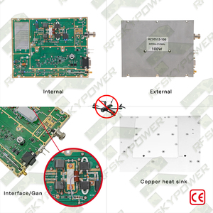 30-512MHz SDR nguồn RF khuếch đại tín hiệu FPV UAV Blocker 100W công suất cao gan bóng bán dẫn chống Drone mô-đun - Product Image 2