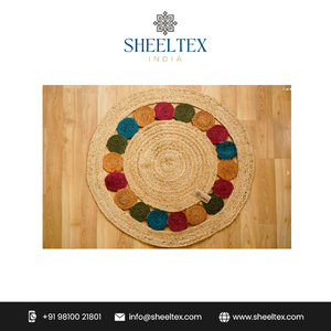 Tapis personnalisés 100% en jute de créateur Tapis tressés de style moderne faits à la main pour la cuisine, le salon et la chambre à coucher-Disponible dans n'importe quelle taille - Product Image 5