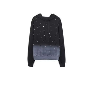 Conjunto de chándal para correr de dos piezas de calidad superior para mujer, Sudadera con capucha, acento de diamantes de imitación, conjuntos de Sudadera con capucha de 2 piezas de talla grande - Product Image 3