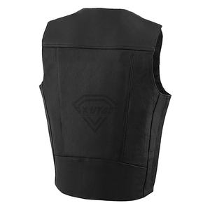 Chaleco de cuero funcional sin mangas para hombre, estilo urbano, equitación occidental, moda y viajes informales - Product Image 5