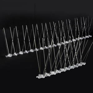 33 Cm Dài Thép Không Gỉ + Nhựa Chống Động Vật Spike Giữ Tắt Mèo Sóc Răn Răn Răn Răn Bẫy Chim Bồ Câu Repeller Chống Chim Gai - Product Image 4