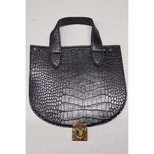 Funda de cuero negro 20x22cm para equipaje - Product Image 1