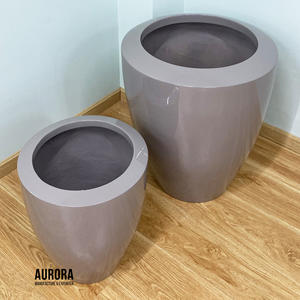 Jardinière en fibre de verre personnalisée, design écologique, finition peinte, trou de drainage, pour la décoration de jardin et de maison – Meilleures ventes - Product Image 3