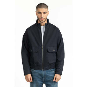 Autumn Casual Stand Collar Genuine <b>Leather</b> <b>Jackets</b> MN-JKT-WS25-041 Regular Fit XS Size Coated Sheep Skin Canvas Polyester - Product Image 1