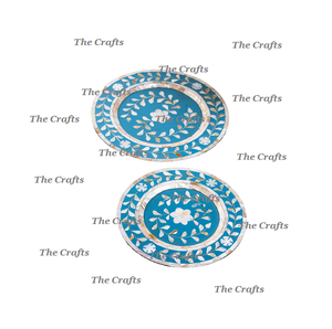 Juego de diferentes tamaños de dos placas inferiores en madera y placa de cargador de trabajo de nácar para uso en la cocina del hogar - Product Image 5