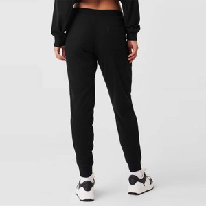Pantalon de jogging côtelé taille haute pour femmes en gros Leggings en soie extensibles avec taille élastique cordon de serrage taille XL pour l'hiver - Product Image 2