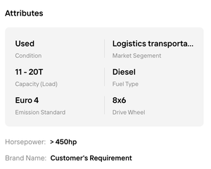 Meilleur!! Véhicule de transport de marchandises à moteur diesel avancé avec cabine confortable pour la logistique transfrontalière et la conduite longue distance - Product Image 6