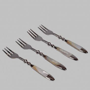 Couverts uniques de fourchette de fruit en métal de conception de feuille avec le polonais pour le nickelé pour l'hôtel et la maison - Product Image 6