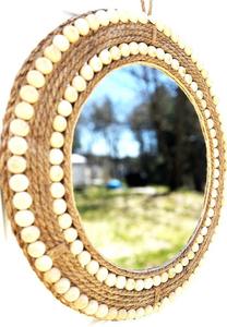 Espejo de Pared Redondo de Bronce Vintage con Marco de Resina en Capas para Sala de Estar, Entrada y Decoración Clásica del Hogar - Product Image 5