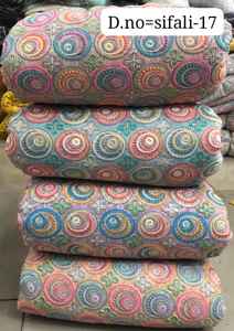 Premium 100% Soie Tissu Élégant Jacquard Oeillet Dentelle Schiffli Broderie Précision Imprimé Motifs pour Filles Robes Kurtis - Product Image 3