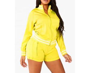 <b>Women's</b> Plus Size Zip-Up Track Suit Custom Logo Wholesale Streetwear <b>Short</b> Set for Summer Jogging 2 Piece <b>Women's</b> Jogging Suits - Product Image 6