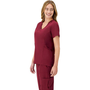 Hanes Chemises de gommage extensibles évacuant l'humidité pour femmes Top en toile Scrubs de soins de santé avec panneaux latéraux côtelés - Product Image 2