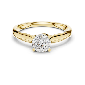 Bague solitaire en diamant de laboratoire de 0,65 carat pour femmes, clarté VVS-VS EF, or 18 carats, 14 carats, 10 carats et argent 925, rose, jaune - Product Image 1