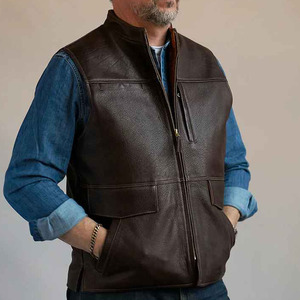 Gilet de moto en cuir véritable respirant pour l'hiver, design 2025, disponible en toutes tailles et couleurs, pour motards professionnels et course. - Product Image 2