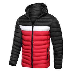 Veste matelassée à capuche décodée à trois couleurs Veste matelassée à capuche détachable pour hommes Veste à bulles spéciale - Product Image 2