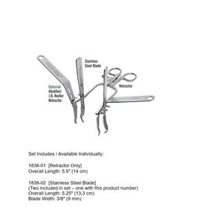 Rétracteur modulaire Dodson, manuel, en acier inoxydable, instruments chirurgicaux, ensembles de chirurgie, approuvé CE ISO, utilisation hospitalière, fabricant - Product Image 2