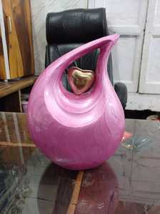 Black and Golden Heart Aluminum Adult Cremation <b>Urns</b> Hot Selling <b>Large</b> Human Ashes Cremation <b>Urns</b> With Teardrop Shape - Product Image 6