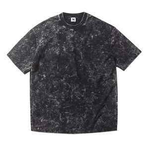 Moda personalizada lavado ácido camiseta hombres de gran tamaño Vintage camiseta impresa algodón verano Unisex lavado ácido camiseta al por mayor - Product Image 1