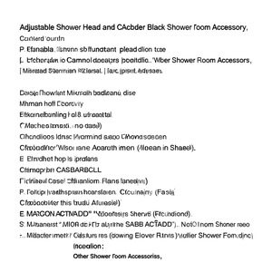 Adjustable <b>Shower</b> Head and Hose Holder Black <b>Shower</b> Room <b>Accessory</b> - Product Image 2