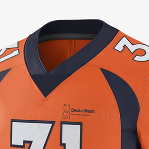 Maillot de football américain pour adulte de qualité supérieure, design personnalisé, manches courtes, imprimé, tissu 100% polyester, vêtements de sport - Product Image 4