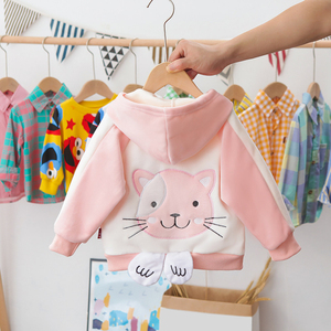 ชุดเสื้อผ้าเด็กผู้หญิงผ้าฟลีซมีฮู้ดชุดเสื้อแจ็กเก็ตมีฮู้ดกางเกงลายการ์ตูนรถมีฮู้ดแฟชั่นสำหรับเด็กผู้หญิง - Product Image 5