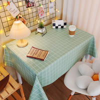 Nappe carrée en PVC imperméable vert sauge à motif à carreaux pour la maison, la cuisine et la salle à manger – Vente en gros
