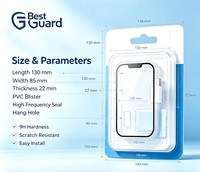 Blíster personalizado de PVC transparente sellado por alta frecuencia, embalaje de blíster, molde personalizado, carcasa de plástico para embalaje de protector de pantalla de reloj