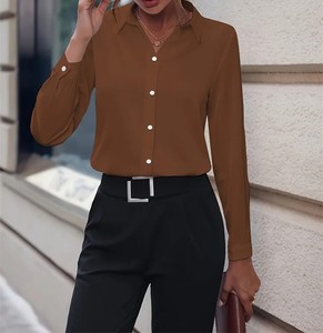 Chemises décontractées à séchage rapide personnalisées Chemises à manches longues pour femmes Chemises tendances de haute qualité en gros - Product Image 2