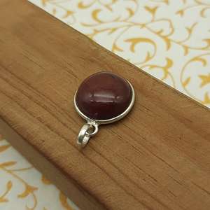 Hessonite 925Sterling Silver Gemstone Pendentif Rond Cabochon Bijoux En Pierre Naturelle Élégant Conception Artisanale Bijoux Pour Enfants - Product Image 6