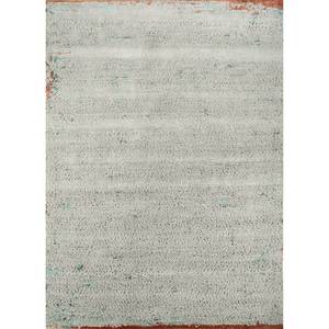 Alfombra Rectangular Kavi Gris y Negra, Tejida a Mano con Lana y Seda de Bambú, Diseño Teoría del Caos, Estilo Boho, para Hogar y Pasillo - Esk-362 - Product Image 1