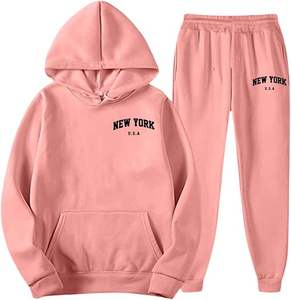 Survêtements pour hommes et femmes, tenues de jogging, vêtements de sport, ensemble de sweat à capuche tendance pour la saison hivernale avec sérigraphie - Product Image 5