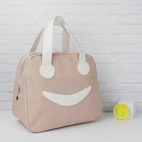 Sac à déjeuner isotherme pliable personnalisé, réutilisable, mignon, chaud, avec fermeture éclair, imperméable, grande capacité pour l'école