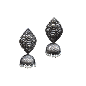 <b>Top</b> Quality Black Antique Polish <b>Earring</b> Jewelry Stylish and Light Weight Stud Jhumka <b>Earring</b> Jewelry for Women and Girls - Product Image 1