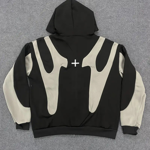 2025 coupe régulière à capuche logo brodé personnalisé impression numérique hiver polaire lourde pour Streetwear hommes vêtements vente en gros - Product Image 2