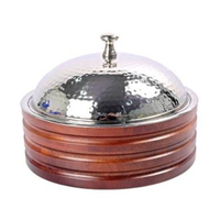 Plato de cazuela de olla caliente para servir comida de Metal de diseño árabe con tapa de acero inoxidable para vajilla de olla caliente especial de Ramadán