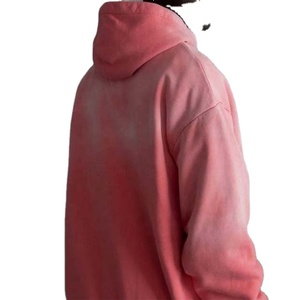 Sun faded Hoodies Custom Vintage Acid Wash Distressed Boxy Hoodie Pullover Hombres Rhinestone Hoodie Sun Faded Wash Sudaderas - Product Image 6