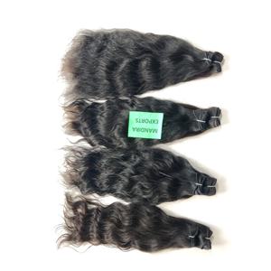 100% Cutícula cruda alineada color negro virgen puro paquetes naturales extensiones de cabello humano ondulado largo Templo Vietnamita - Product Image 4