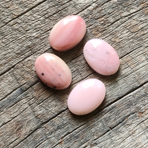 Ópalo Rosa Natural de Grado AAA, Corte Ovalado, Cabujón Pulido a Mano, Piedra Preciosa Suelta de 6x8mm a 15x20mm, Parte Posterior Plana para la Fabricación de Joyas - Product Image 1