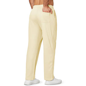 Pantalones deportivos de alta calidad para hombre con cremallera en el tobillo y pantalones lavados con panel curvo Pantalones acampanados personalizados con lavado ácido - Product Image 4