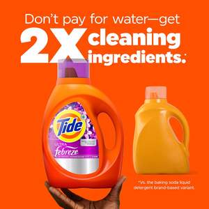 Détergent à lessive liquide Tide Ultra Febreze, parfum Printemps et Renouveau, 105 fl oz, 74 lavages, détergent à lessive liquide avec tout ce dont vous avez besoin - Product Image 1