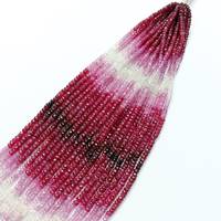 Perles de pierres précieuses rondes facettées en rubis du Mozambique, teintées, 2,5-3,5 mm, pierres de rubis naturelles pour la fabrication de bijoux par un fournisseur en gros