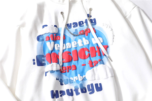 เสื้อฮู้ดพิมพ์ลายฟองใหม่สำหรับผู้ชายและผู้หญิงเสื้อมีฮู้ดพิมพ์ลาย3D ตัวหนังสือสำหรับฤดูหนาวดีไซน์สีพื้น - Product Image 4