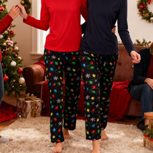 Hermosos pantalones de chándal navideños para mujer, pantalones de chándal navideños con cordón de ajuste suave, tendencia navideña cálida Premium de poliéster - Product Image 6