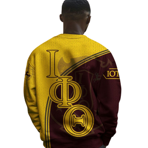 Iota Phi Theta 1963 suéter griego Chenille letra acrílico tejido pulóver fraternidad ropa invierno ropa griega - Product Image 5