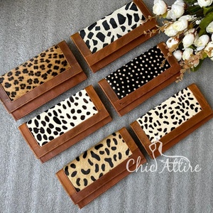 กระเป๋าสตางค์หนังวัวใช้งานได้หลากหลายเคสโทรศัพท์แบบคลัทช์ผมใส่บัตรแบบตะวันตก - Product Image 1