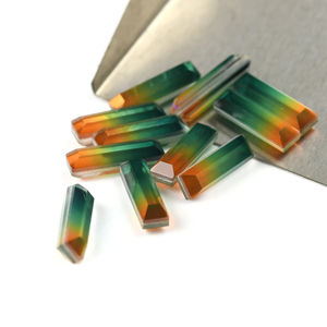 Venta al por mayor de gemas de cristal natural de corte Baguette de tamaño personalizado piedras de cristal de colores para la fabricación de joyas de piedra suelta - Product Image 5