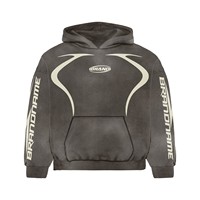 Survêtements pour hommes en molleton softshell, imprimés, couleur unie, grammage lourd, délavés à l'acide, grandes tailles, écologiques