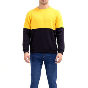 Premium <b>Men</b> Winter Wear Sweatshirt Outdoor Wear Yellow & Black Ribbed Cuff <b>Pullover</b> <b>Men</b> Sweatshirts Wholesale Supplier - Product Image 1