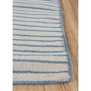 Alfombras de Lana con Diseño Geométrico Azul, Hechas a Mano, Tejido Plano, para Dormitorio/Sala de Estar, Rectangulares, para Pasillo, ADWL-13061, para Adolescentes - Product Image 4